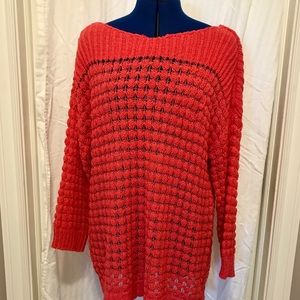 Apt. 9 Orange Knit Long Sweater
